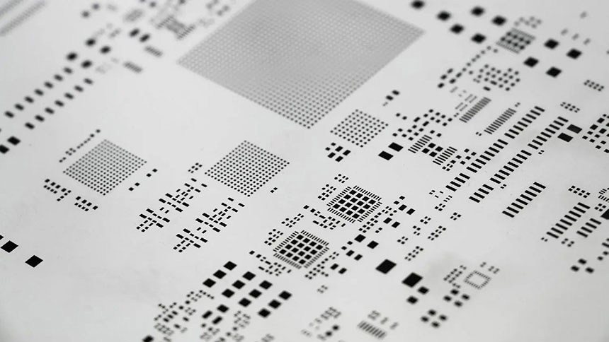 Szablon do montażu SMD wycinany laserowo